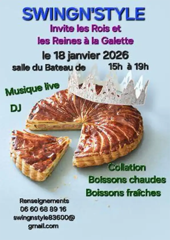 Thé dansant à Fréjus le 18/01/2026