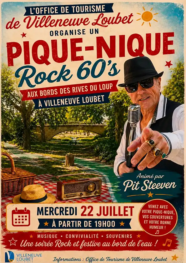 Soirée dansante à Villeneuve - Loubet le 22/07/2026