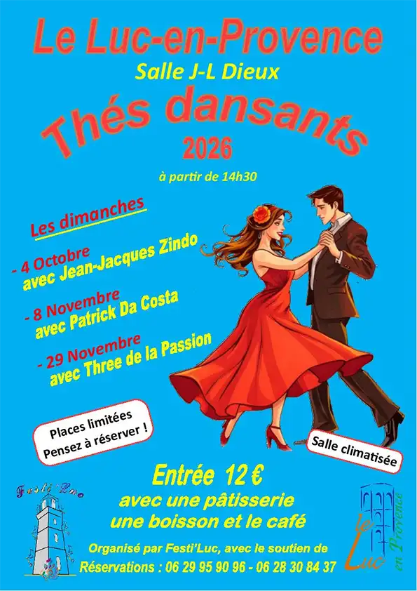 Thé dansant à Le Luc en Provence le 04/10/2026